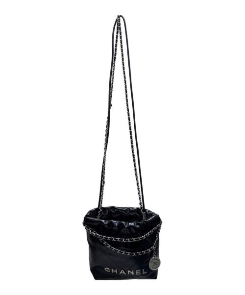 CHANEL（シャネル）CHANEL (シャネル) CHANEL 22 LINE MINI マトラッセ チェーンショルダーバッグ ブラック サイズ:ミニ/miniの古着・服飾アイテム