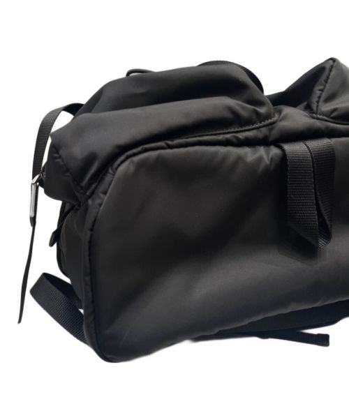 PRADA（プラダ）PRADA (プラダ) Re-Nylon xサフィアーノレザー バックパック ブラック サイズ:‐の古着・服飾アイテム