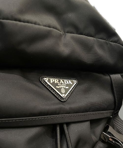 PRADA（プラダ）PRADA (プラダ) Re-Nylon xサフィアーノレザー バックパック ブラック サイズ:‐の古着・服飾アイテム