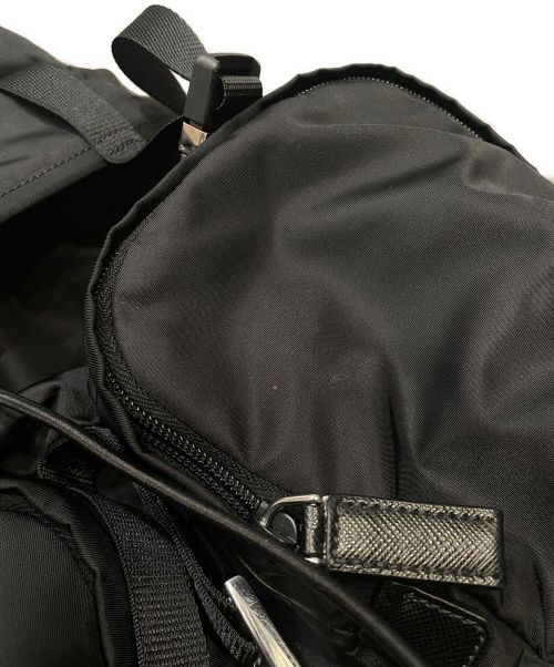 PRADA（プラダ）PRADA (プラダ) Re-Nylon xサフィアーノレザー バックパック ブラック サイズ:‐の古着・服飾アイテム