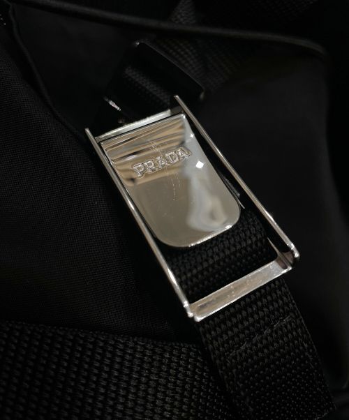 PRADA（プラダ）PRADA (プラダ) Re-Nylon xサフィアーノレザー バックパック ブラック サイズ:‐の古着・服飾アイテム