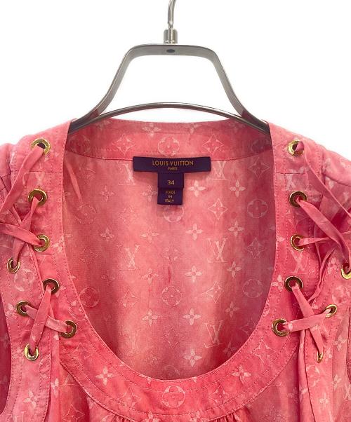 LOUIS VUITTON（ルイ ヴィトン）LOUIS VUITTON (ルイ ヴィトン) モノグラム ノースリーブ ワンピース ピンク サイズ:34の古着・服飾アイテム