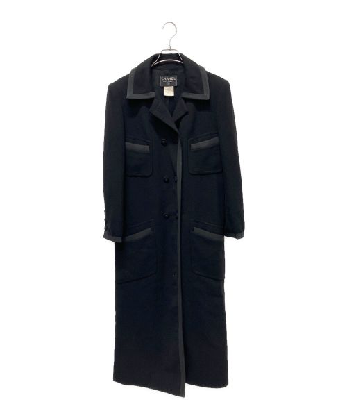 CHANEL（シャネル）CHANEL (シャネル) ココマークボタンロングコート ブラック サイズ:40の古着・服飾アイテム