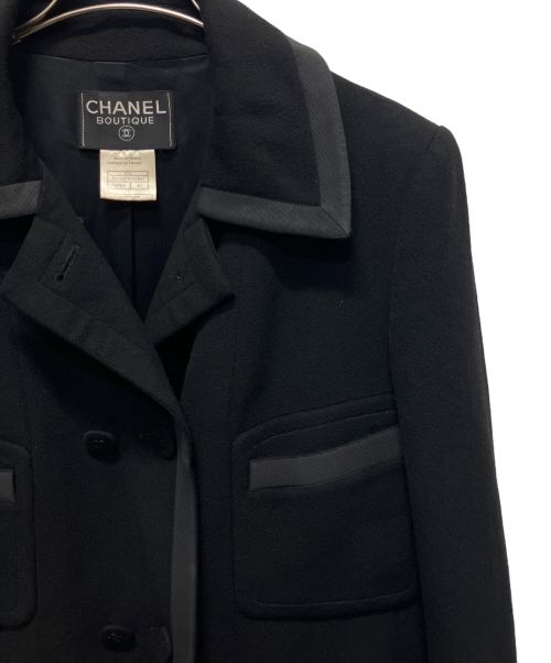 CHANEL（シャネル）CHANEL (シャネル) ココマークボタンロングコート ブラック サイズ:40の古着・服飾アイテム