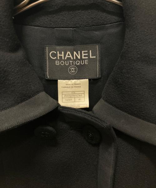 CHANEL（シャネル）CHANEL (シャネル) ココマークボタンロングコート ブラック サイズ:40の古着・服飾アイテム