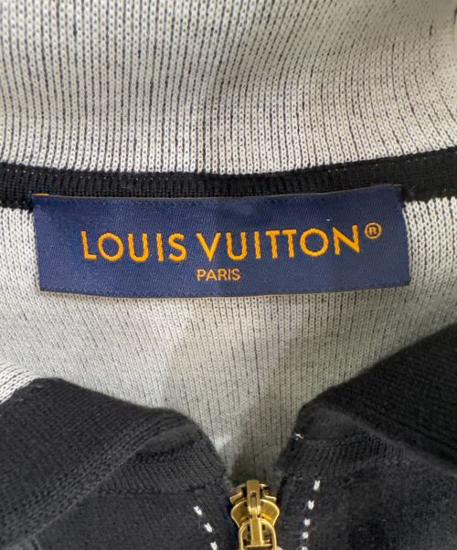 LOUIS VUITTON（ルイ ヴィトン）LOUIS VUITTON (ルイ ヴィトン) グラフィックインターシャジップコットンフーディ ブラック サイズ:XLの古着・服飾アイテム