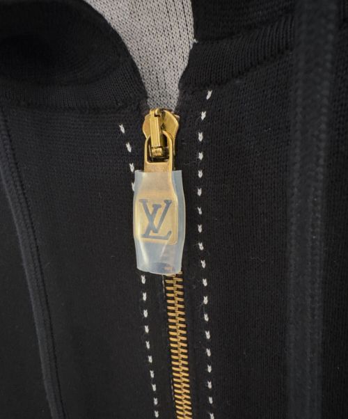 LOUIS VUITTON（ルイ ヴィトン）LOUIS VUITTON (ルイ ヴィトン) グラフィックインターシャジップコットンフーディ ブラック サイズ:XLの古着・服飾アイテム