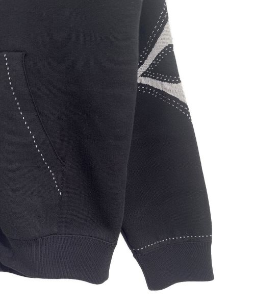 LOUIS VUITTON（ルイ ヴィトン）LOUIS VUITTON (ルイ ヴィトン) グラフィックインターシャジップコットンフーディ ブラック サイズ:XLの古着・服飾アイテム