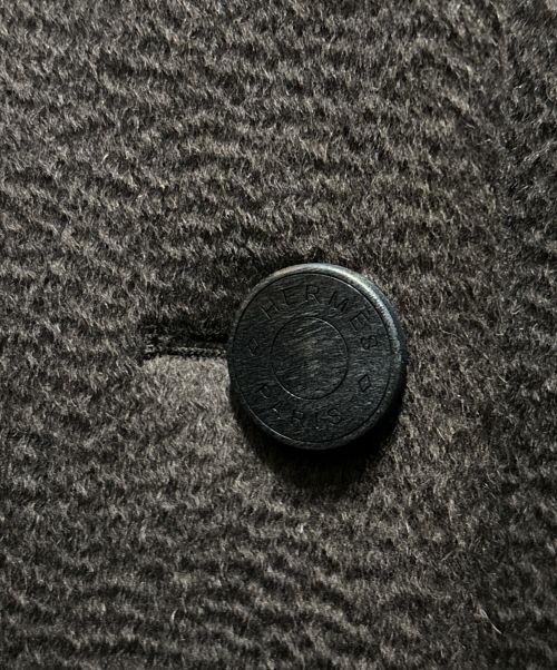 HERMES（エルメス）HERMES (エルメス) セリエボタン中綿ステンカラーアルパカ混コート ブラウン サイズ:34の古着・服飾アイテム
