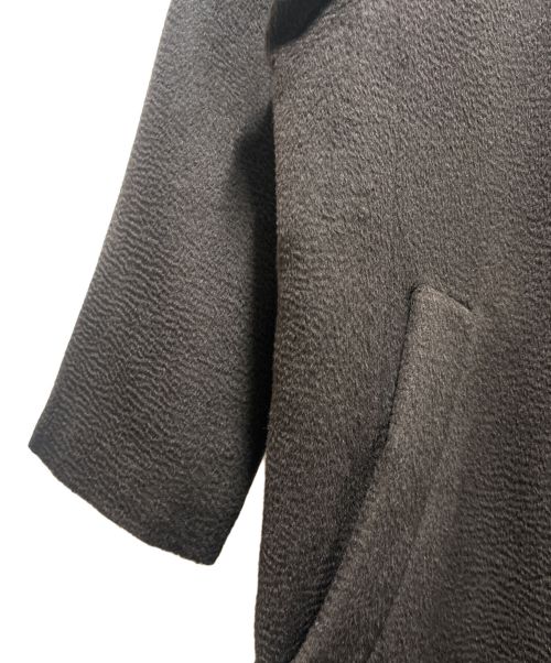 HERMES（エルメス）HERMES (エルメス) セリエボタン中綿ステンカラーアルパカ混コート ブラウン サイズ:34の古着・服飾アイテム