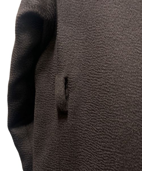 HERMES（エルメス）HERMES (エルメス) セリエボタン中綿ステンカラーアルパカ混コート ブラウン サイズ:34の古着・服飾アイテム