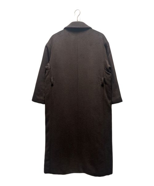 HERMES（エルメス）HERMES (エルメス) セリエボタン中綿ステンカラーアルパカ混コート ブラウン サイズ:34の古着・服飾アイテム