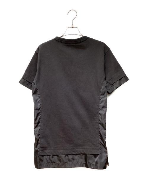 Dior（ディオール）Dior (ディオール) sacai (サカイ) 21AW ナイロンドッキングカットソー ブラック サイズ:XSの古着・服飾アイテム