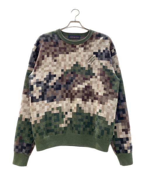 LOUIS VUITTON（ルイ ヴィトン）LOUIS VUITTON (ルイ ヴィトン) ダミエコットンジャカードプルオーバー グリーン サイズ:Sの古着・服飾アイテム