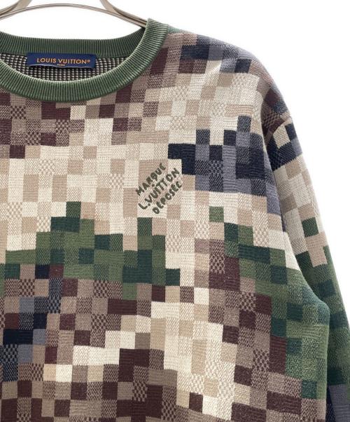 LOUIS VUITTON（ルイ ヴィトン）LOUIS VUITTON (ルイ ヴィトン) ダミエコットンジャカードプルオーバー グリーン サイズ:Sの古着・服飾アイテム