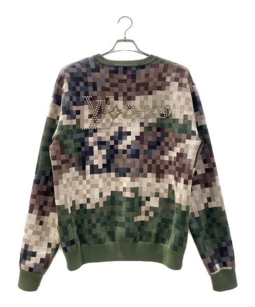 LOUIS VUITTON（ルイ ヴィトン）LOUIS VUITTON (ルイ ヴィトン) ダミエコットンジャカードプルオーバー グリーン サイズ:Sの古着・服飾アイテム