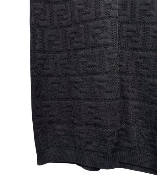 FENDI（フェンディ）FENDI (フェンディ) ズッカ柄ワンピース/半袖ニットワンピース ブラック サイズ:36の古着・服飾アイテム
