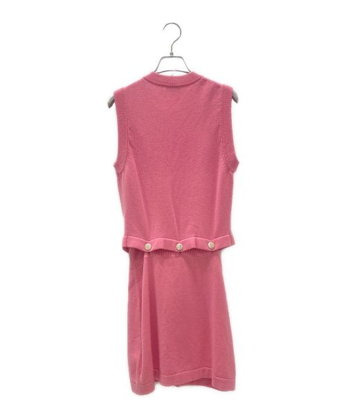 CHANEL（シャネル）CHANEL (シャネル) ノースリーブニットワンピース ピンク サイズ:34の古着・服飾アイテム