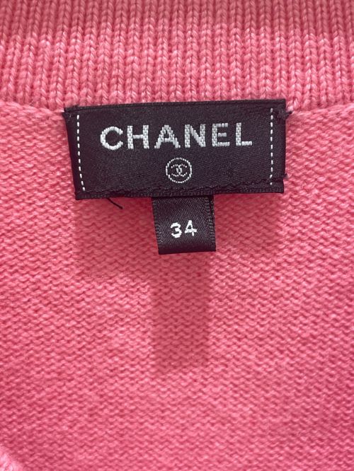 CHANEL（シャネル）CHANEL (シャネル) ノースリーブニットワンピース ピンク サイズ:34の古着・服飾アイテム