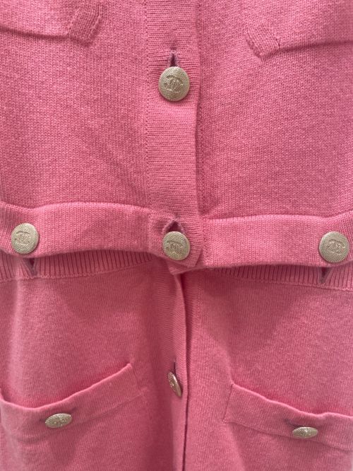 CHANEL（シャネル）CHANEL (シャネル) ノースリーブニットワンピース ピンク サイズ:34の古着・服飾アイテム