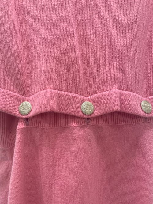 CHANEL（シャネル）CHANEL (シャネル) ノースリーブニットワンピース ピンク サイズ:34の古着・服飾アイテム
