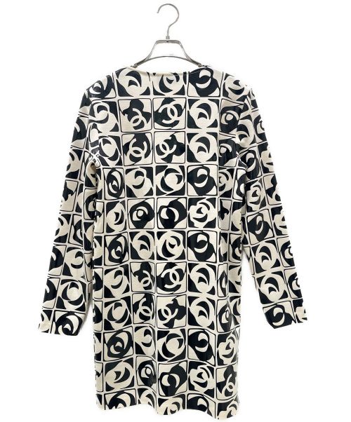 CHANEL（シャネル）CHANEL (アディダス) ココマーク総柄ワンピース ホワイト サイズ:36の古着・服飾アイテム
