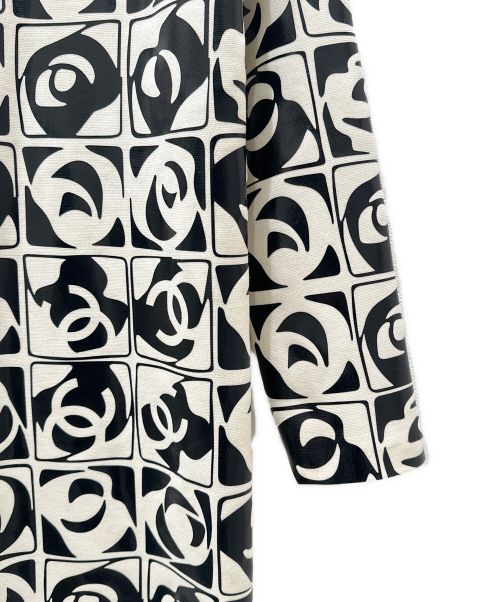 CHANEL（シャネル）CHANEL (アディダス) ココマーク総柄ワンピース ホワイト サイズ:36の古着・服飾アイテム