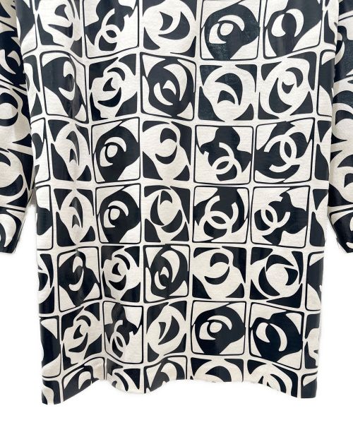 CHANEL（シャネル）CHANEL (アディダス) ココマーク総柄ワンピース ホワイト サイズ:36の古着・服飾アイテム