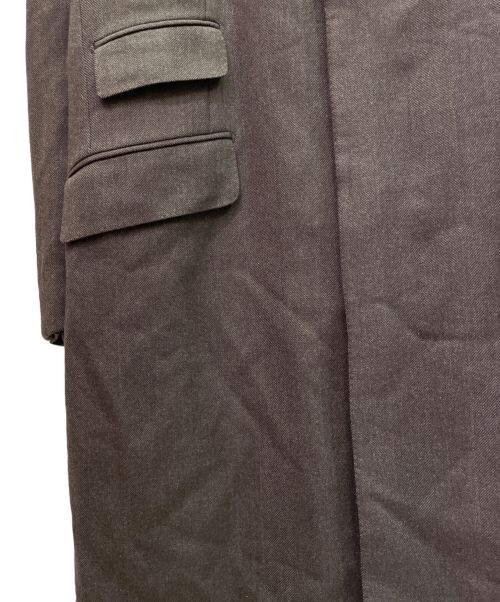 HERMES（エルメス）HERMES (エルメス) レザーパイピング チェスターコート ブラウン サイズ:52の古着・服飾アイテム