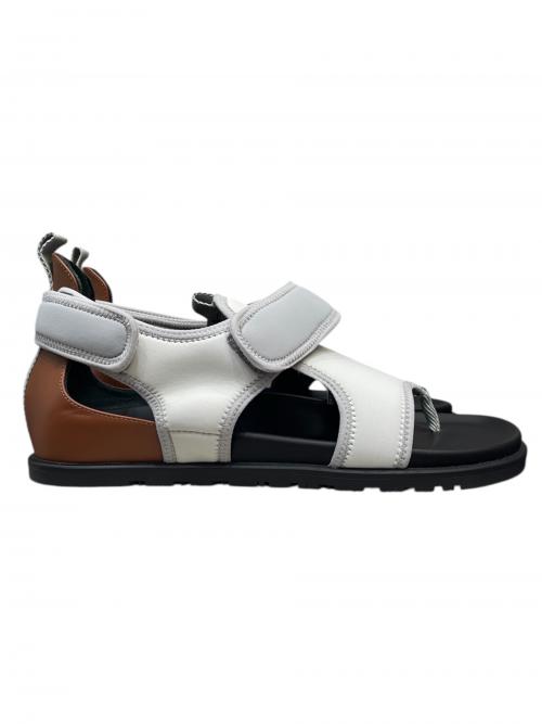 HERMES（エルメス）HERMES (エルメス) ジョルノ サンダル ホワイト サイズ:42の古着・服飾アイテム