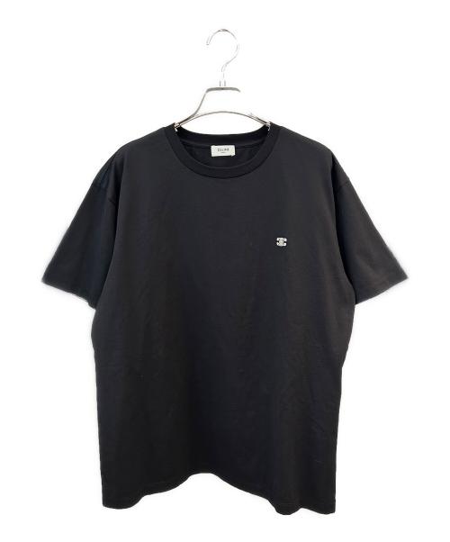 CELINE（セリーヌ）CELINE (セリーヌ) トリオンフ ルーズTシャツ / コットンジャージー ブラック サイズ:XSの古着・服飾アイテム
