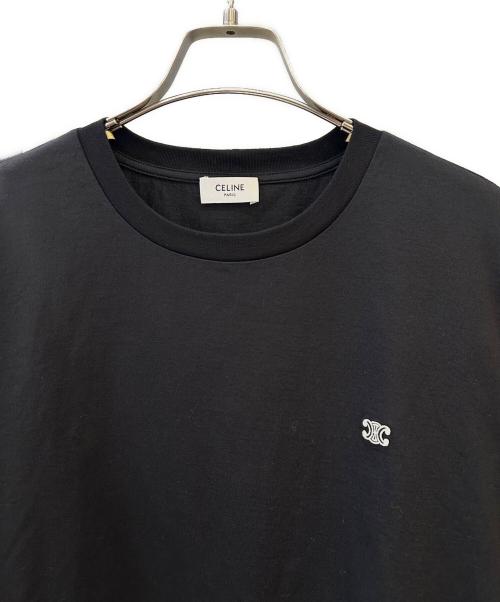 CELINE（セリーヌ）CELINE (セリーヌ) トリオンフ ルーズTシャツ / コットンジャージー ブラック サイズ:XSの古着・服飾アイテム