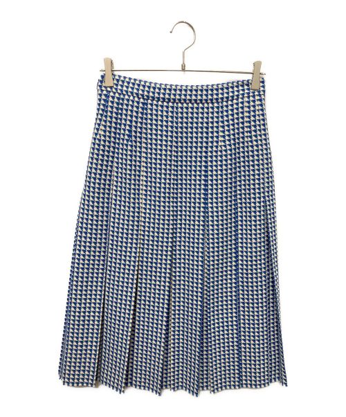 GUCCI（グッチ）GUCCI (グッチ) ウールプリーツスカート ブルー サイズ:42の古着・服飾アイテム