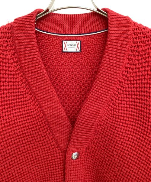 MONCLER GAMME BLEU（モンクレール ガム ブルー）MONCLER GAMME BLEU (モンクレール ガム ブルー) MAGLIONE/ニットカーディガン レッド サイズ:XSの古着・服飾アイテム