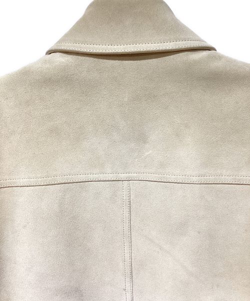 DIOR HOMME（ディオール オム）DIOR HOMME (ディオール オム) Tape logo suede leather jacket（テープロゴスウェードレザージャケット） ベージュ サイズ:44の古着・服飾アイテム
