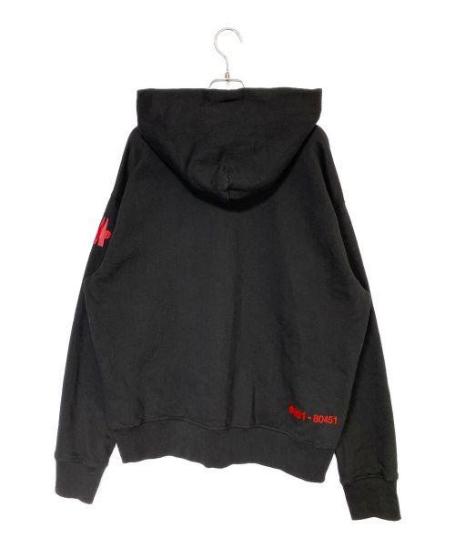 MONCLER GRENOBLE（モンクレール グルノーブル）MONCLER GRENOBLE (モンクレール グルノーブル) ハッシュタグロゴパーカー ブラック サイズ:Lの古着・服飾アイテム