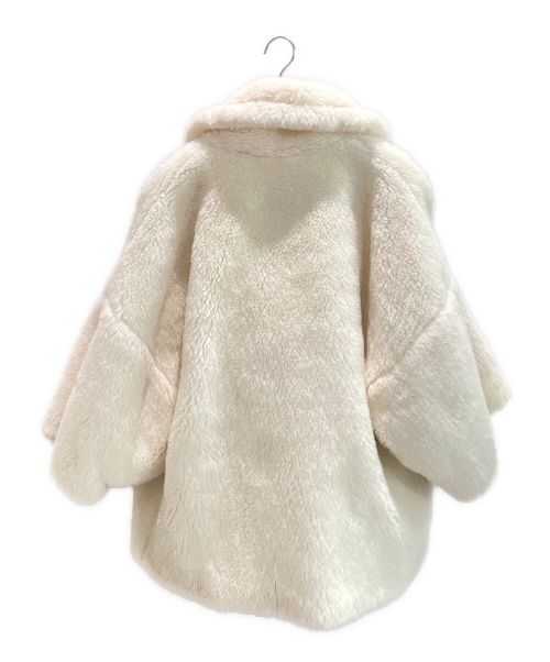 MaxMara（マックスマーラ）MaxMara (マックスマーラ) テディベアショートコート ホワイト サイズ:38の古着・服飾アイテム