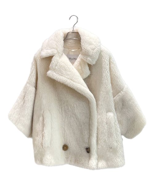 MaxMara（マックスマーラ）MaxMara (マックスマーラ) テディベアショートコート ホワイト サイズ:38の古着・服飾アイテム
