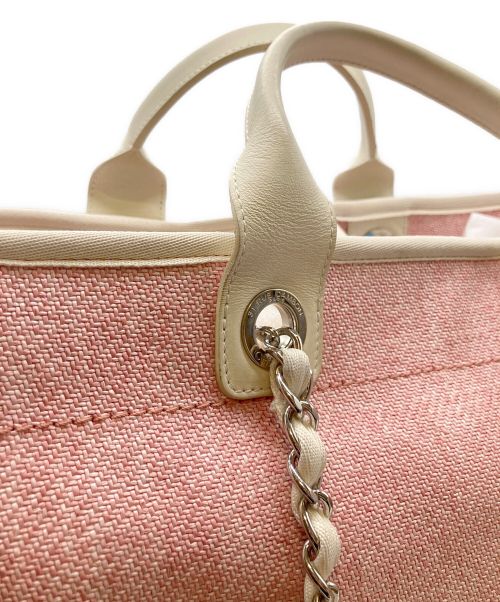 CHANEL（シャネル）CHANEL (シャネル) ドーヴィル GM/ハンドバッグ/チェーンバッグ/トートバッグ/バッグ/鞄/ ピンク サイズ:GMの古着・服飾アイテム