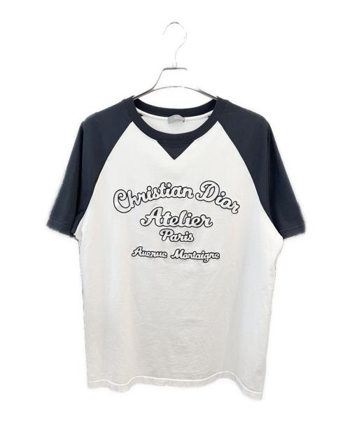 Christian Dior（クリスチャン ディオール）Christian Dior (クリスチャン ディオール) アトリエロゴ刺繍 半袖Tシャツ ホワイト サイズ:Lの古着・服飾アイテム