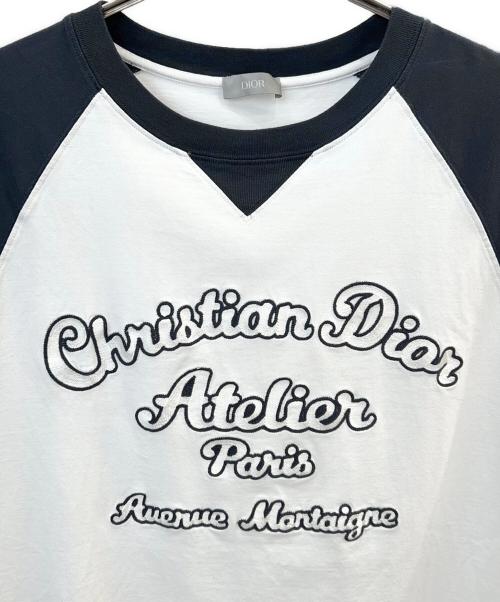 Christian Dior（クリスチャン ディオール）Christian Dior (クリスチャン ディオール) アトリエロゴ刺繍 半袖Tシャツ ホワイト サイズ:Lの古着・服飾アイテム