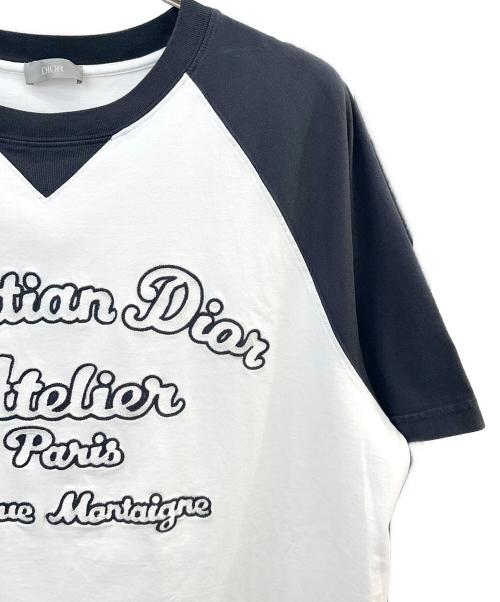 Christian Dior（クリスチャン ディオール）Christian Dior (クリスチャン ディオール) アトリエロゴ刺繍 半袖Tシャツ ホワイト サイズ:Lの古着・服飾アイテム
