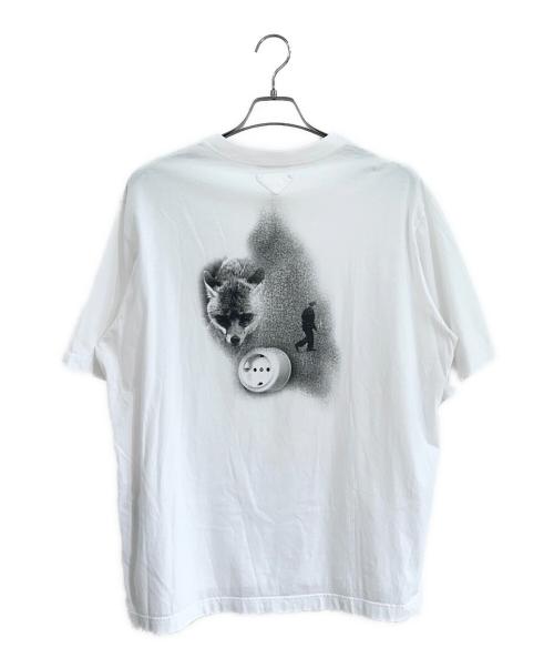 PRADA（プラダ）PRADA (プラダ) 転写プリント半袖カットソー ホワイト サイズ:XLの古着・服飾アイテム