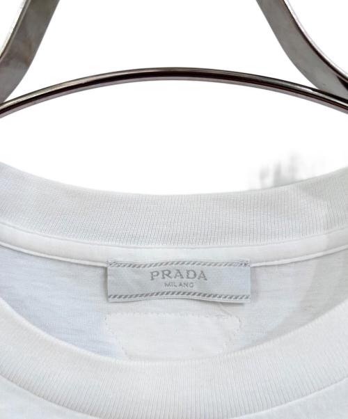 PRADA（プラダ）PRADA (プラダ) 転写プリント半袖カットソー ホワイト サイズ:XLの古着・服飾アイテム