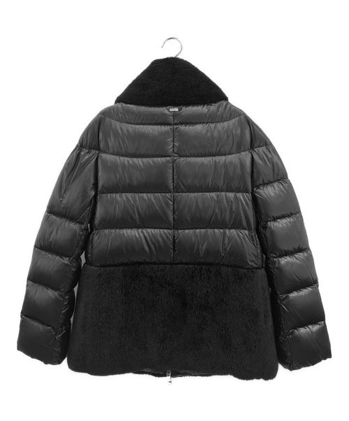 HERNO（ヘルノ）HERNO (ヘルノ) ファーダウン切り替えジャケット ブラック サイズ:42の古着・服飾アイテム