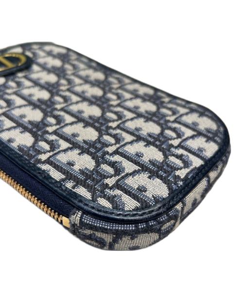 Christian Dior（クリスチャン ディオール）Christian Dior (クリスチャン ディオール) オブリークフォンフォルダー ネイビー×ベージュ サイズ:‐の古着・服飾アイテム