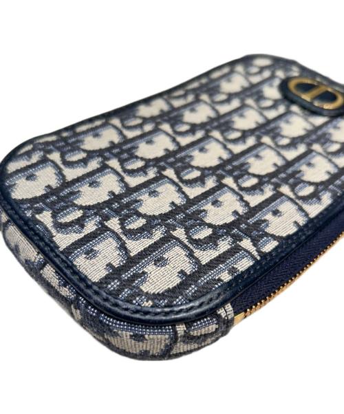 Christian Dior（クリスチャン ディオール）Christian Dior (クリスチャン ディオール) オブリークフォンフォルダー ネイビー×ベージュ サイズ:‐の古着・服飾アイテム