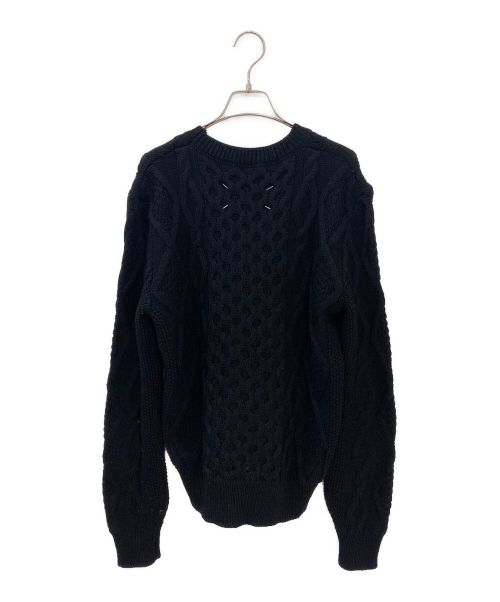 Maison Margiela（メゾンマルジェラ）Maison Margiela (メゾンマルジェラ) ケーブルニットカーディガン ブラック サイズ:Sの古着・服飾アイテム