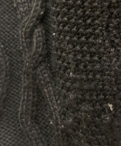 Maison Margiela（メゾンマルジェラ）Maison Margiela (メゾンマルジェラ) ケーブルニットカーディガン ブラック サイズ:Sの古着・服飾アイテム