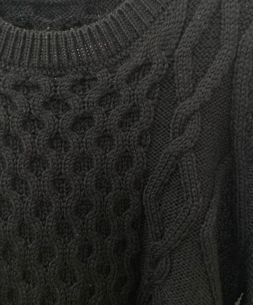 Maison Margiela（メゾンマルジェラ）Maison Margiela (メゾンマルジェラ) ケーブルニットカーディガン ブラック サイズ:Sの古着・服飾アイテム